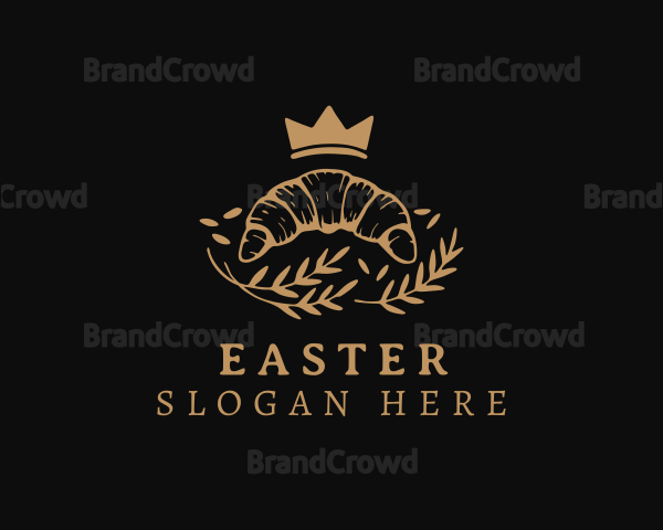 Wheat Crown Croissant Logo