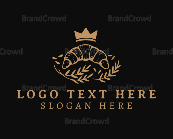 Wheat Crown Croissant Logo