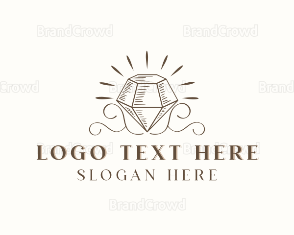 Rustic Diamond Crystal Logo