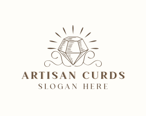 Rustic Diamond Crystal logo design