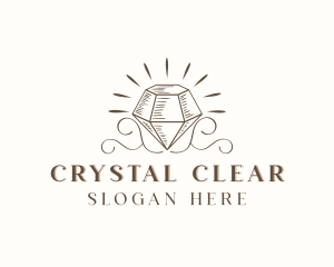 Crystal - Rustic Diamond Crystal logo design