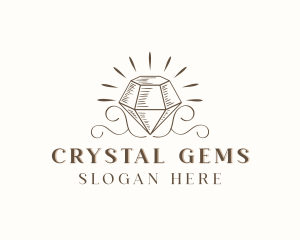 Rustic Diamond Crystal logo design