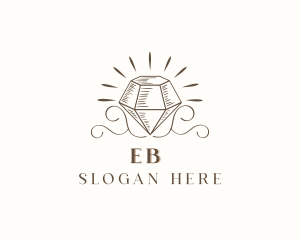 Designer - Rustic Diamond Crystal logo design