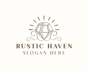 Rustic Diamond Crystal logo design