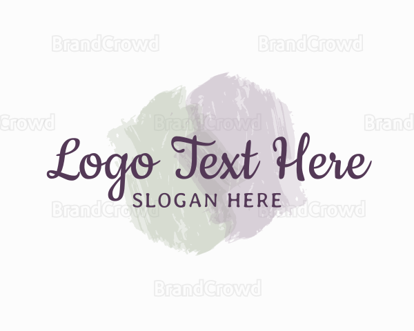 Pastel Watercolor Wordmark Logo