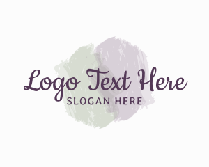 Hairstylist - Pastel Watercolor Wordmark logo design