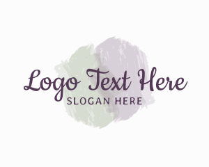 Cursive - Pastel Watercolor Wordmark logo design