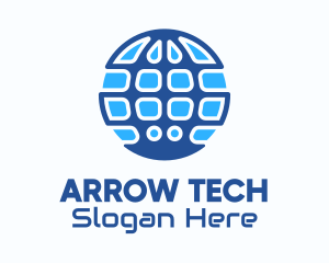 Blue Global Tech Company logo design