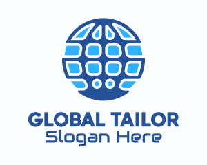 Blue Global Tech Company logo design