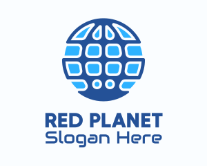 Blue Global Tech Company logo design