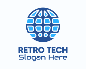 Blue Global Tech Company logo design