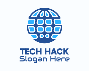 Blue Global Tech Company logo design