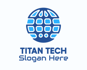 Blue Global Tech Company logo design