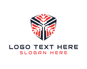 Mechanical Cube Machine  logo design