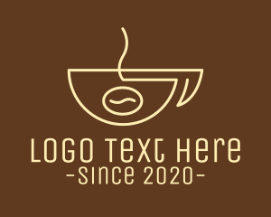 Minimal - Simple Coffee Bean Cup logo design