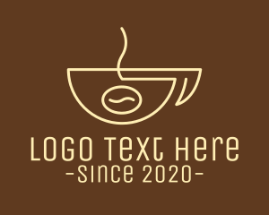 Coffee Beans - Simple Coffee Bean Cup logo design