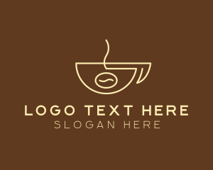 Simple Coffee Bean Cup logo design