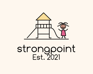 Child - Girl Playground Daycare logo design