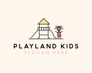 Girl Playground Daycare logo design