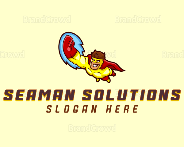 Comic Superhero Man Logo