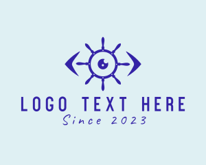 Visual - Nautical Eye Steering Wheel logo design