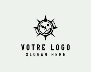 Locator - Mountain Compass Navigation logo design