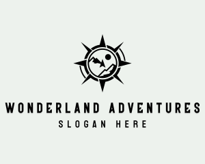 Mountain Compass Navigation logo design