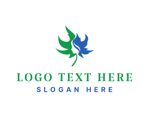 Silhouette - Marijuana Plant Beauty logo design