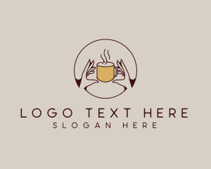 Tearoom - Hot Coffee Cafe logo design