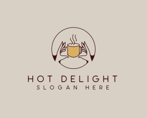 Hot Coffee Cafe logo design