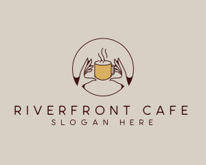 Hot Coffee Cafe logo design