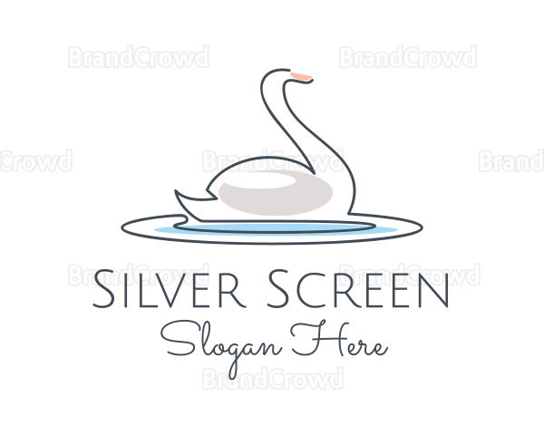 Swan Lake Outline Logo