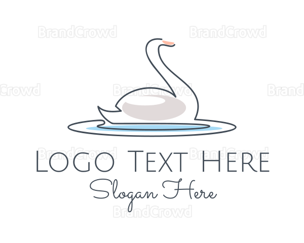 Swan Lake Outline Logo