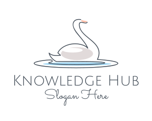 Beauty - Swan Lake Outline logo design