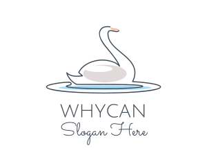 Geese - Swan Lake Outline logo design