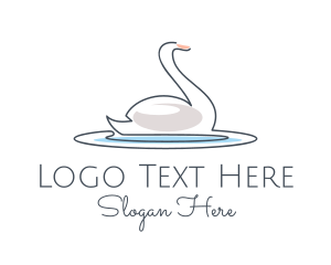 Swan Lake Outline  Logo