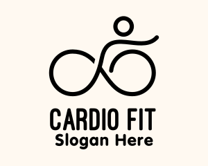 Cardio - Monoline Simple Biker logo design