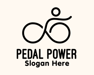 Pedal - Monoline Simple Biker logo design