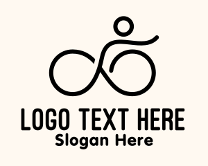 Monoline Simple Biker Logo