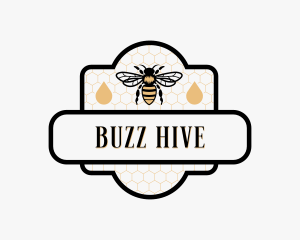 Honey Droplet Bee logo design