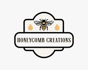 Honey Droplet Bee logo design