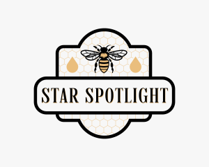 Honey Droplet Bee logo design