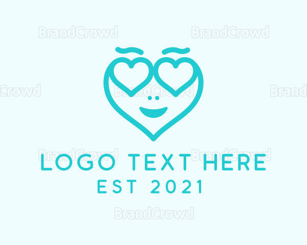 Blue Heart Head Logo