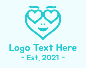 Partner - Blue Heart Head logo design