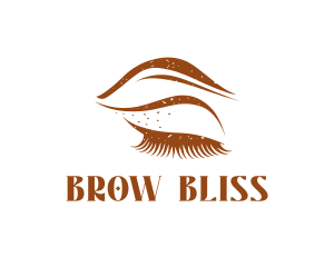 Vintage Eyelashes Eyebrows logo design