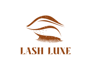 Vintage Eyelashes Eyebrows logo design