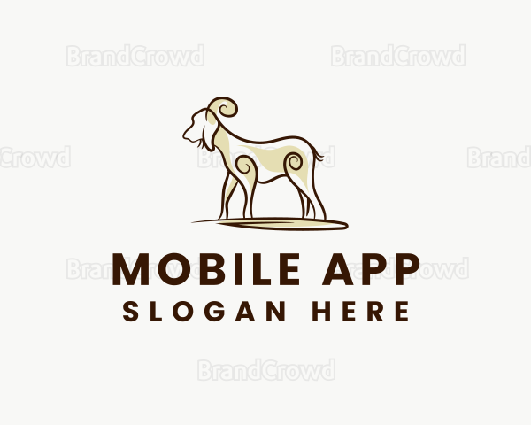 Goat Farm Livestock Logo