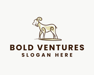 Goat Farm Livestock Logo