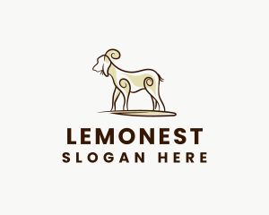 Goat Farm Livestock Logo