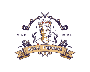 Vintage Queen Empress logo design